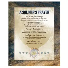 A Soldier's Prayer with Genuine JFK Half Dollar Matted Coin