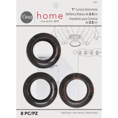 Dritz&reg; Home Rustic Brown 1" Round Curtain Grommets, 8ct.