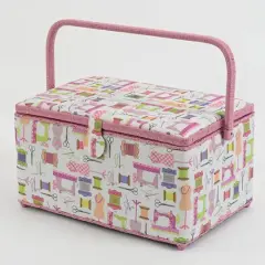 Dritz&reg; X-Large Pink Sewing Notions Sewing Basket