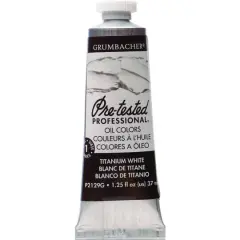 Grumbacher&reg; Pre-Tested Professional&reg; Oil Color Paint, 37mL Titanium White