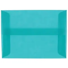 JAM Paper 4.75" x 6.5" Translucent Envelopes, 50ct. Aqua Blue
