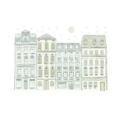 RoomMates Illustrated Townhouses Peel & Stick Giant Decals