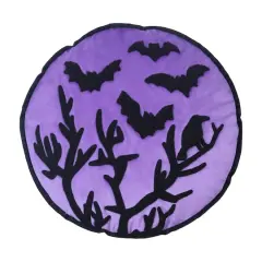 17" Purple Halloween Bat & Crow Tree Accent Pillow by Ashland&reg;