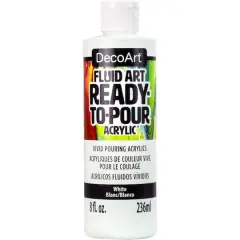 DecoArt&reg; Fluid Art Ready-to-Pour Acrylic&trade; Paint, 8oz. White