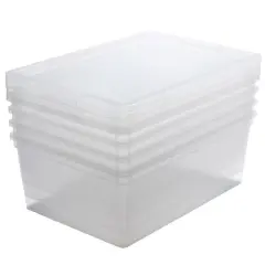 Simplify Clear Stackable Storage Bins with Lids, 4ct.
