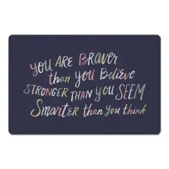 18" x 27" You Are Braver Than You Believe Floor Mat