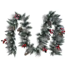 9ft. Sterling Pine Artificial Garland with Pinecones & Red Berries