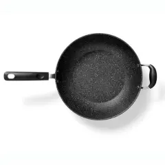 THE ROCK by Starfrit 12.5" Nonstick Wok With Helping Handle