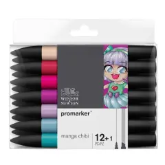 Winsor & Newton&reg; ProMarker&trade; Manga Chibi 13 Marker Set