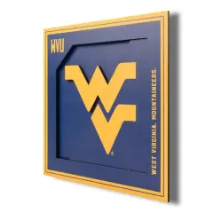 College 3D Logo Series Wall Art West Virginia Mountaineers