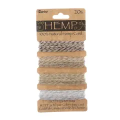 Darice&reg; 20lb. Metallic Twist Natural Hemp Cord Mix