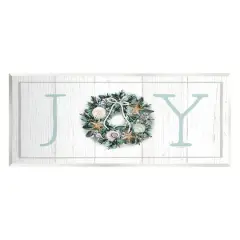 Stupell Industries Joy Holiday Seashell Wreath Wall Plaque Art