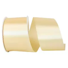 JAM Paper 2.5" x 50yd. Single Face Satin Allure Ribbon Cream