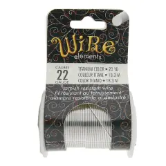 The Beadsmith&reg; Wire&trade; Elements 22 Gauge Tarnish-Resistant Wire Titanium
