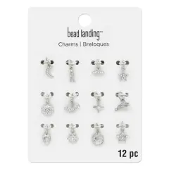 Silver Outer Space Charms by Bead Landing&trade;