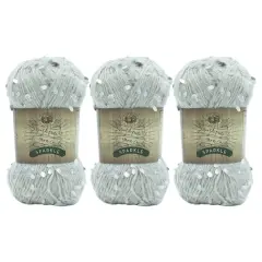 3 Pack Lion Brand&reg; North Pole Yarn Co. Sparkle Yarn Silver