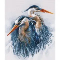LanArte Great Blue Herons Counted Cross Stitch Kit