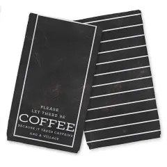 Coffee Caffeine Village 16" x 25" Towel Set