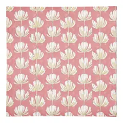 Pink Floral Pattern 10" x 10" Cotton Twill Napkin