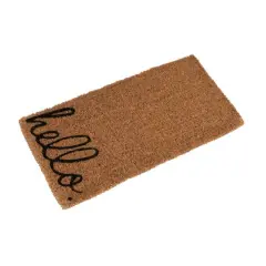 Hello Honey&reg; Black & Brown Hello Natural Coir Doormat