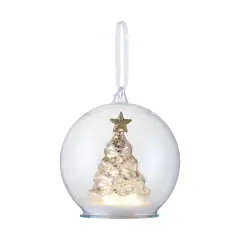 Gold Mercury Glass Tree Globe Ornament