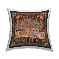 Stupell Industries Love Fall on Brown Outdoor Printed Pillow
