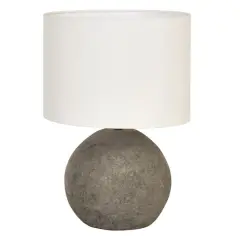 Hello Honey&reg; 18" Distressed Finish Terracotta Table Lamp with Canvas Shade
