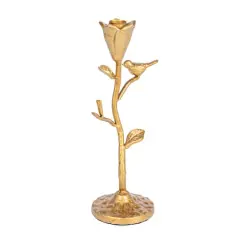 Hello Honey&reg; Gold 10.5" Single Taper Metal Candelabra