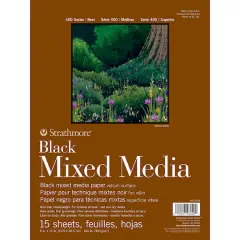 Strathmore&reg; 400 Series Black Mixed Media Paper Pad