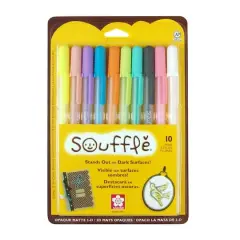 Sakura&reg; Souffle&trade; Puffy 3D Opaque Ink Pen 10 Color Set, Pastels