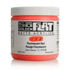 Golden&reg; SoFlat Matte Acrylic Paint, 16oz. Fluorescent Red