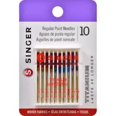 SINGER&reg; Titanium Universal Regular Point Machine Needles, 10ct.