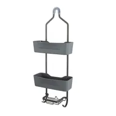Bath Bliss Gray Aluminum Shower Caddy