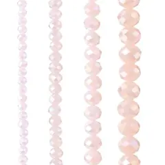 Pink Aurora Borealis Faceted Glass Round Beads by Bead Landing&trade;