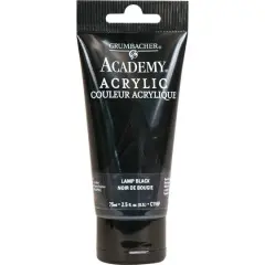 Grumbacher&reg; Academy&reg; Acrylic, 2.5oz. C116P Lamp Black
