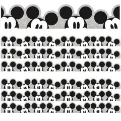 Eureka Mickey Mouse&reg; Throwback Peeking Mickeys Extra Wide Deco Trim&reg; Set
