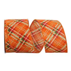 JAM Paper 2.5" x 10yd. Wired Plaid Tonal Sparkle Ribbon