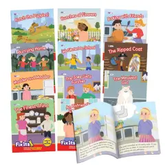 Junior Learning&reg; Decodable Readers Fix Its Suffixes Fiction Phase 6 Set
