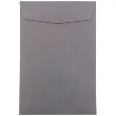 JAM Paper 6" x 9" Dark Gray Open End Catalog Premium Envelopes