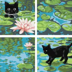 Cat in Pond Paint-by-Number Gallery Mini Kit by Artist's Loft&reg;