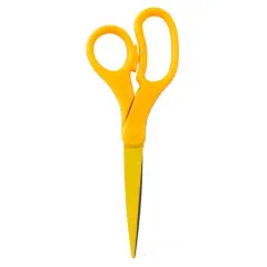JAM Paper 8" Ergonomic Multi-Purpose Precision Scissors Yellow