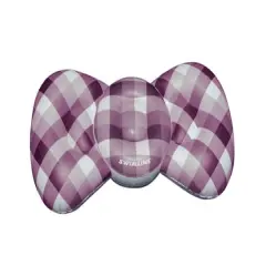 Swimline 6ft. Inflatable Purple & White Checkered Bow Tie Swimming Pool Float