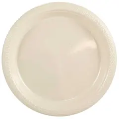 JAM Paper 7" Plastic Party Plates, 20ct. Ivory