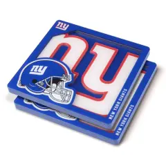 NFL 3D Logo Series Coaster Set New York Giants