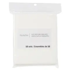 50 Sets of Ivory Flat Cards & Envelopes by Recollections&trade;, 4.25" x 5.5"