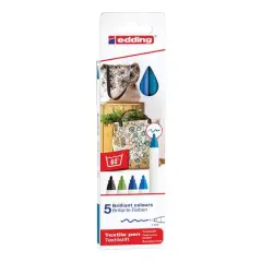 Edding&reg; 4600 Cool Colors Textile Pen Set