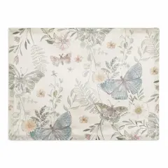 Butterflies Cotton Twill Placemat White