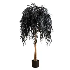 4ft. Artificial Halloween Black Willow Tree