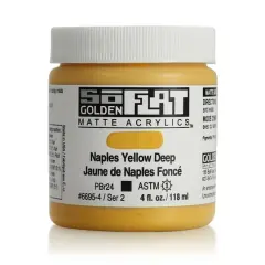 Golden&reg; SoFlat Matte Acrylic Paint, 4oz. Naples Yellow Deep