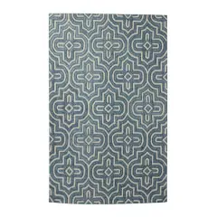 Blue Wool Modern Area Rug 5ft. x 8ft.